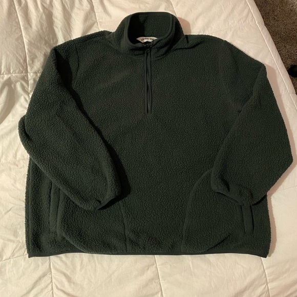 Lands' End Tops - Lands' End Women’s Dark Green Zip-Up Fleece Sweater